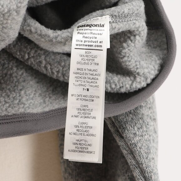 PATAGONIA Men's Better Sweater 1/4 Zip Fleece Interior Stonewash Gray Size XXL - Picture 7 of 9